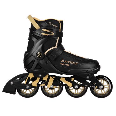 4. NILS Extreme NA22151 ARMOUR roller skates black and gold size 44