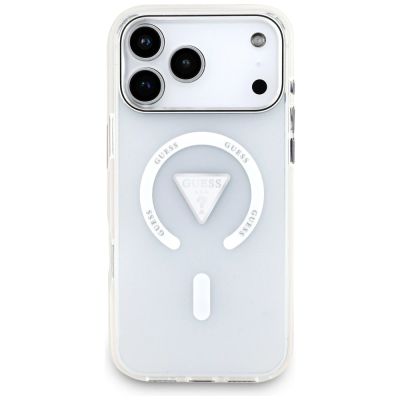 3. Guess IML Gradient Triangle Logo MagSafe Case for iPhone 17 Pro Max - Transparent