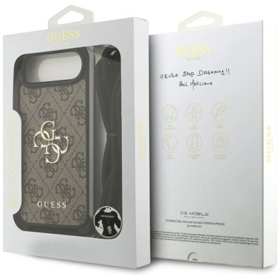 7. Guess 4G Big Logo Cord Stap Crossbody Case for iPhone 17 Air - Brown