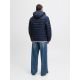 7. Jack&Jones men's down jacket JJEBRADLEY LIGHT PUFFER HOOD NOOS 12280970 SKY CAPTAIN