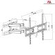 6. Maclean MC-762 TV mount (tiltable - 70"; max. 30kg)
