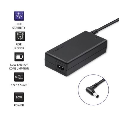 4. Qoltec 50075.90W power supply for Asus notebook (19 V; 4.74 A, 4.9 A; 90W; 5.5 mm x 2.5 mm)