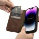 13. iCarer Oil Wax Wallet Case 2in1 Cover iPhone 14 Pro Anti-RFID Leather Flip Case Brown (WMI14220722-BN)