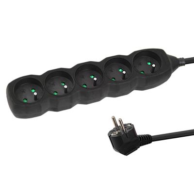 ESPERANZA POWER STRIP 5 SOCKETS 3M BLACK ELK208K