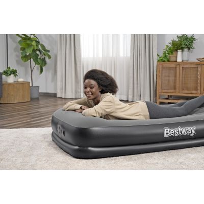 25. Bestway 671BT Air Mattress Single Mattress Black, Gray Unisex