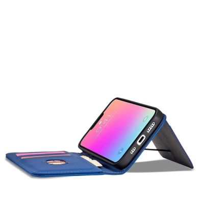 13. Magnet Card Case case for iPhone 14 flip cover wallet stand blue