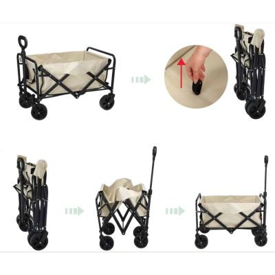12. FOLDABLE TRAVEL AND BEACH STROLLER 71X50X48CM WITH HANDLE REDCLIFFS