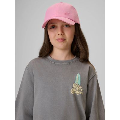3. Loose T-shirt with print for girls 4F 4FJRSS26TTSHF3980-25S