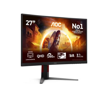 2. AOC G4 CQ27G4Z2P gaming monitor 68.6 cm (27") 2560 x 1440 px Quad HD LCD Black, Red