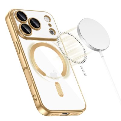 2. Tech-Protect MagFlex MagSafe Case for iPhone 17 Pro - Transparent Gold