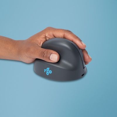 R-Go Tools R-Go HE Basic Vertical Mouse, Ergonomic Mouse, Medium Size (Hand Length 165-185 mm), Left-Handed, Bluetooth