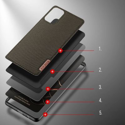 3. Dux Ducis Fino case covered with nylon material for Samsung Galaxy A03s green
