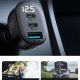 13. Joyroom JR-CCD04 30W 2x USB-C USB-A car charger with display - black