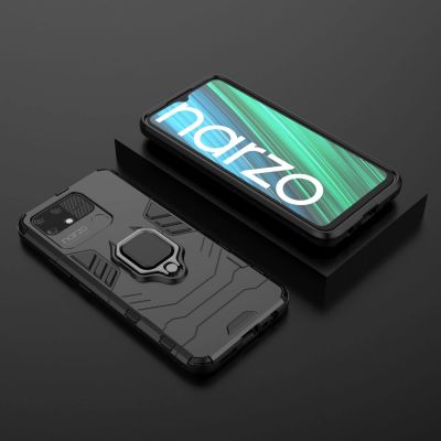 14. Ring Armor tough hybrid case cover + magnetic holder Realme Narzo 50A black
