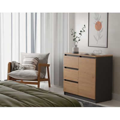 3. CHEST OF DRAWERS 1 DOOR 3 DRAWERS ANT/ART TABLETOP ART SET