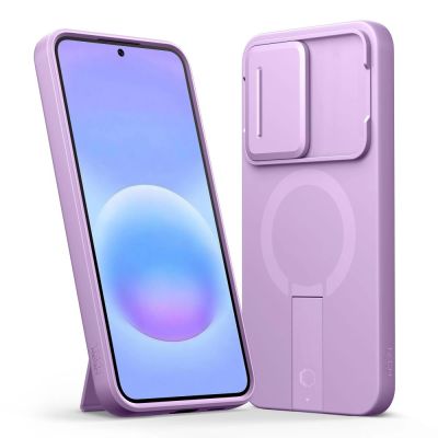 2. Tech-Protect Kevlar Aura MagSafe Case for Samsung Galaxy A57 - Purple