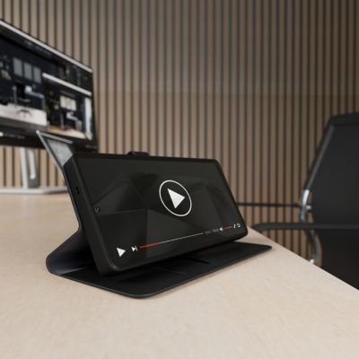 13. Puro Booklet Case with Flip and Wallet for Samsung Galaxy S25 Ultra - Black