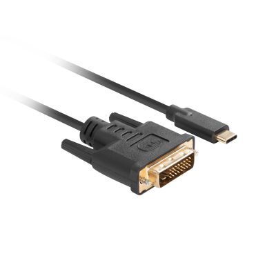 3. LANBERG CABLE USB-C(M)->DVI-D(24+1)(M) 1.8M BLACK CA-CMDV-10CU-0018-BK