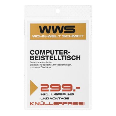2. Durable 229719 plastic document pocket 105 x 148 mm (A6) 100 pcs.