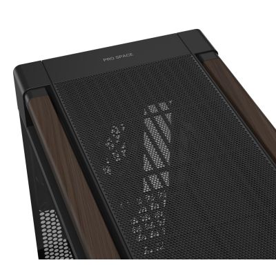 32. ASUS ProArt PA602 Wood Edition Modern Black - Tempered Glass Panel Midi Tower Black, Wood