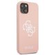 4. Guess GUHCP13SLS4GWPI iPhone 13 mini 5.4" pink/pink hard case Silicone 4G Logo