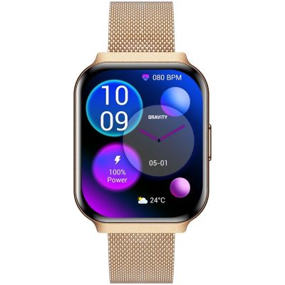 6. Smartwatch Gravity Rose Gold Strap + Bracelet GT44-2