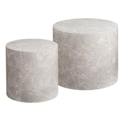 COFFEE TABLE BEIGE SET 38X36 48X40