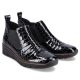 38. Rieker W R474 snakeskin leather ankle boots black