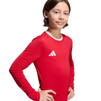 5. adidas Entrada 26 Long Sleeve Jersey Kids’ Shirt Red KF5878