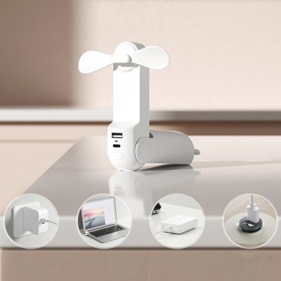 2. Jisulife Handheld Fan Life8 Plus Portable USB Fan with Power Bank Function 4500mAh and Flashlight - White