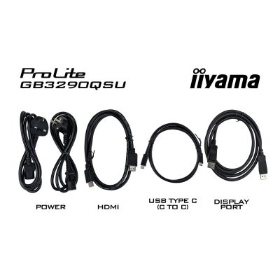 32. IIYAMA monitor 80.0 cm (31.5") GB3290QSU-B1 16:9 2xHDMI+DP+2xUSB-C