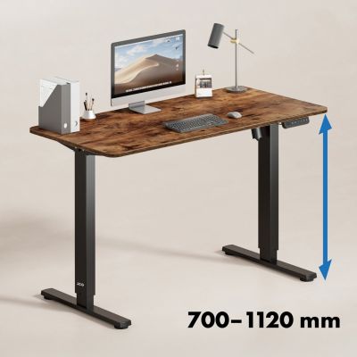 9. ERGO OFFICE ELECTRIC DESK ADJUSTABLE MAX HEIGHT 1160MM, MAX - 80 KG, WITHOUT TABLETOP FOR SITTING AND STANDING WORK, BLACK ER-400 B