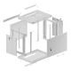 3. Rack installation cabinet, wall-mounted, 19" 9U, 600x450, gray, metal door, LANBERG (Flat Pack)