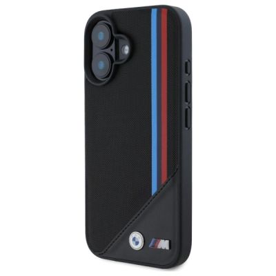 2. BMW M Meshed Tricolor Stripes MagSafe case for iPhone 16 - black