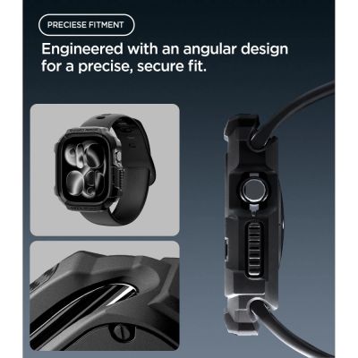 6. Spigen Rugged Armor case for Apple Watch 46 mm - matte black