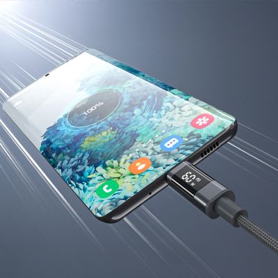 4. PD60W USB-C to USB-C Digital Display 1.2m Nylon Cable - black