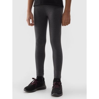2. Girls' elastic cotton leggings 4F Junior
