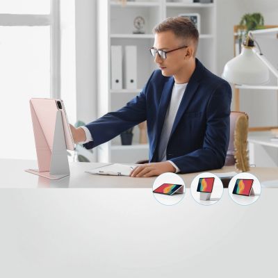 7. AmazingThing Matte Pro Mag Folio Case with Stand for iPad Air 11" M3/M4 (2025/2026) - Pink