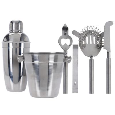 12. BARTENDER SET 6 PIECES DRINK SHAKER TONGUE