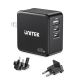 UNITEK GAN CHARGER, PD 65W 2X USB-C, USB-A