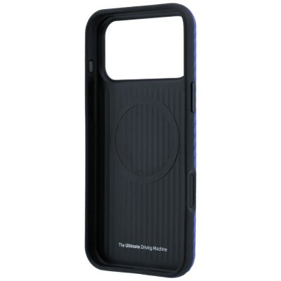 7. BMW M Carbon Metal Logo MagSafe Case for iPhone 17 Pro Max / 18 Pro Max - Blue