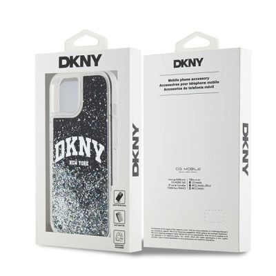 8. DKNY Liquid Glitter Big Logo iPhone 15 Plus / 14 Plus Case - Black