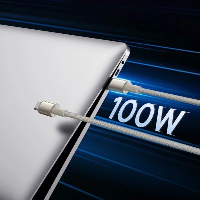 8. Baseus Tungsten Gold USB-C / USB-C 100W 2m cable - gold