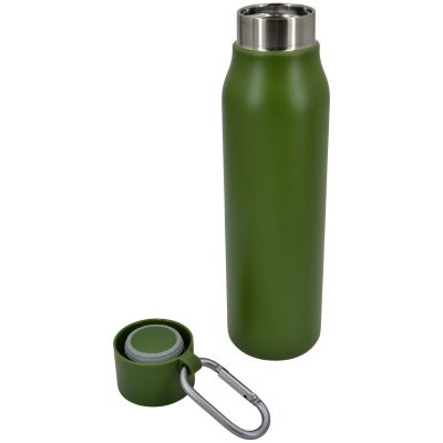 4. 550 ML INSULATED BOTTLE WITH CARABINER, GREEN, STAMINA