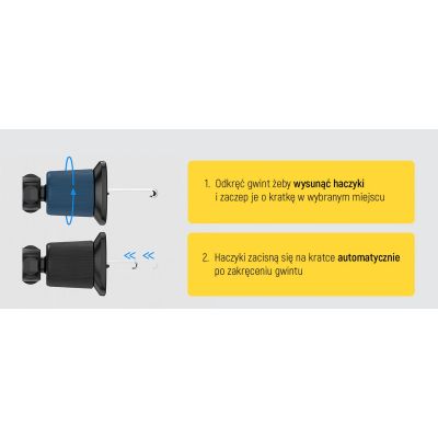 23. Wozinsky WCT5-Q6S2Y Car Holder with Qi/MagSafe 15W Inductive Charger for Ventilation Grill with Fan - Black