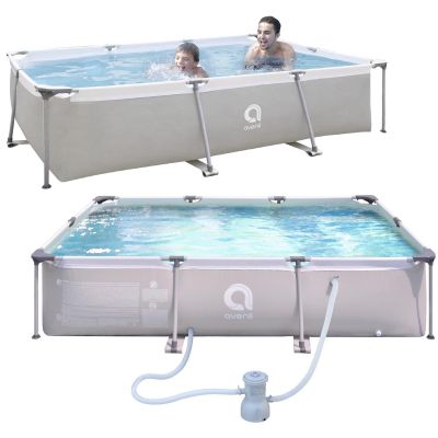 11. RECTANGULAR FRAME POOL WITH SUPER STRONG FILTER PUMP 300x207x66CM 17771EU