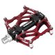 2. Rockbros JT201012LR 2010-12L Aluminum Platform Bicycle Pedals - Red