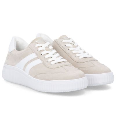 2. Beige leather sneakers Remonte Rieker D3E00-60