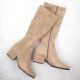 15. Beige Suede-Look Heeled Women’s Boots Sergio Leone KZ212