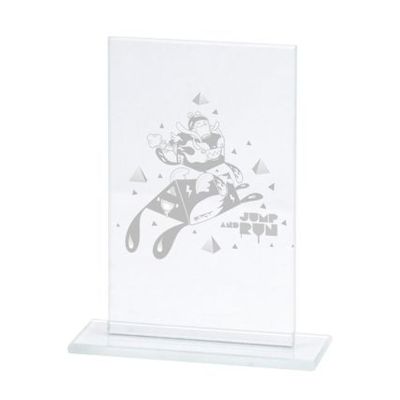 7. Engraved glass trophy